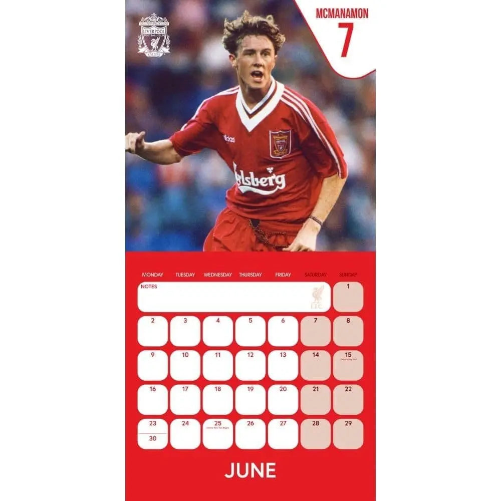Liverpool FC 2025 Legends Square Calendar Inside View2
