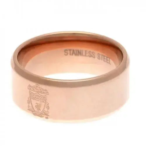 Liverpool FC Rose Gold Plated Ring Side