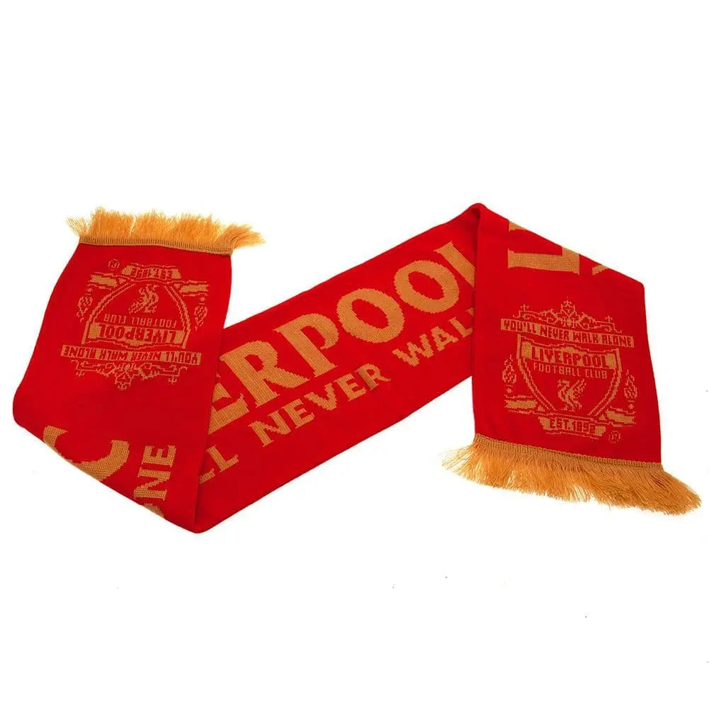 Liverpool FC Gold Crest Scarf Folded