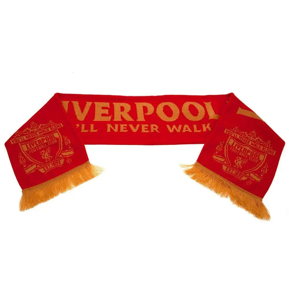 Liverpool FC Gold Crest Scarf Full View