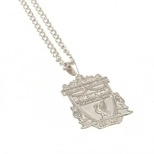 Liverpool FC Silver Plated Pendant & Chain XL Close Up