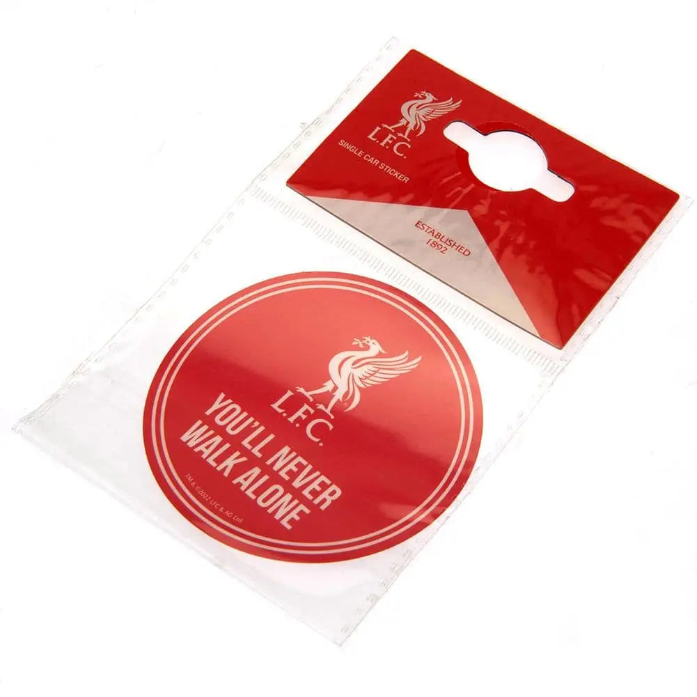 Liverpool FC YNWA Single Car Sticker Packaged