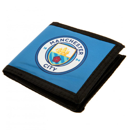 Manchester City wallet with logo on a white background