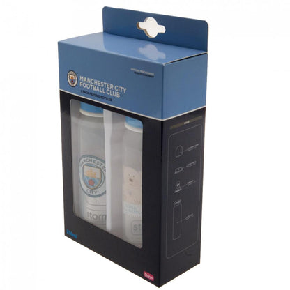 Manchester City Baby Feeding Bottles (2 Pack)