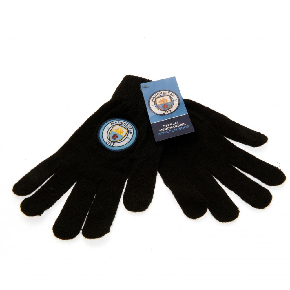 Manchester City Children's Knitted Gloves