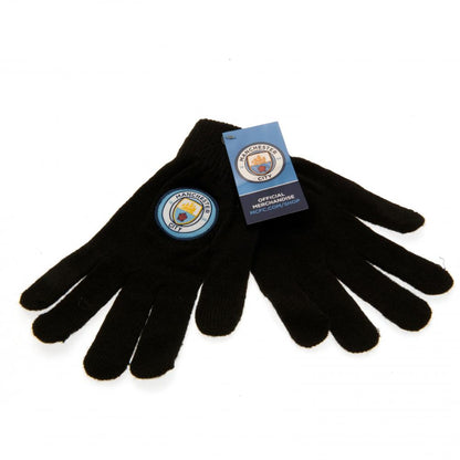 Manchester City Children's Knitted Gloves
