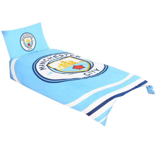 Manchester City single duvet set with logo
