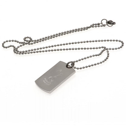 Tottenham Hotspur Dog Tag & Chain with Engraved Crest