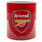 Red mug with Arsenal logo on a white background