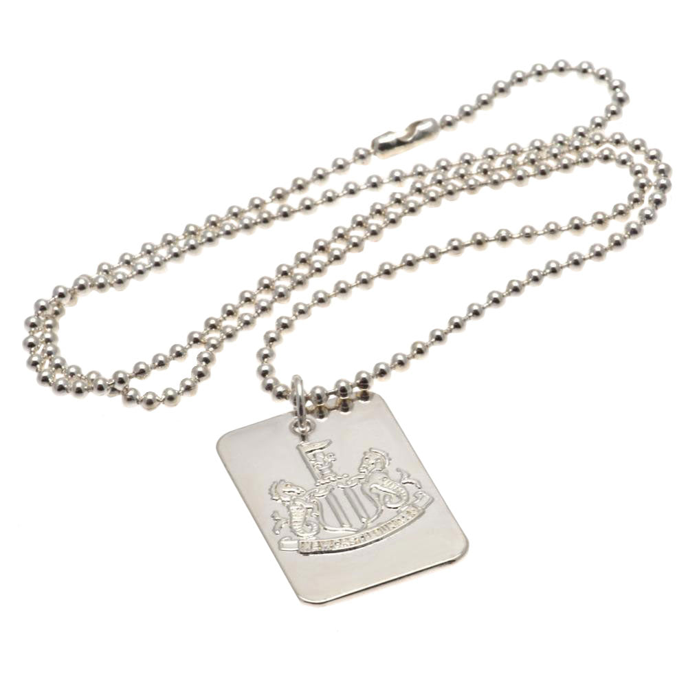 Newcastle United Silver Plated Dog Tag & Chain