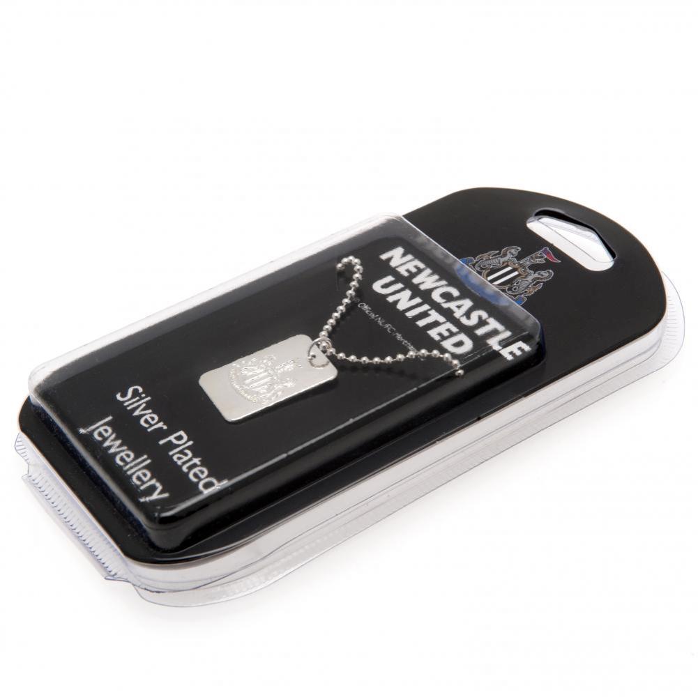 Newcastle United Silver Plated Dog Tag & Chain