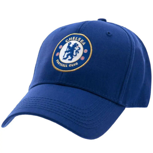 Blue cap with Chelsea Football Club logo on a white background