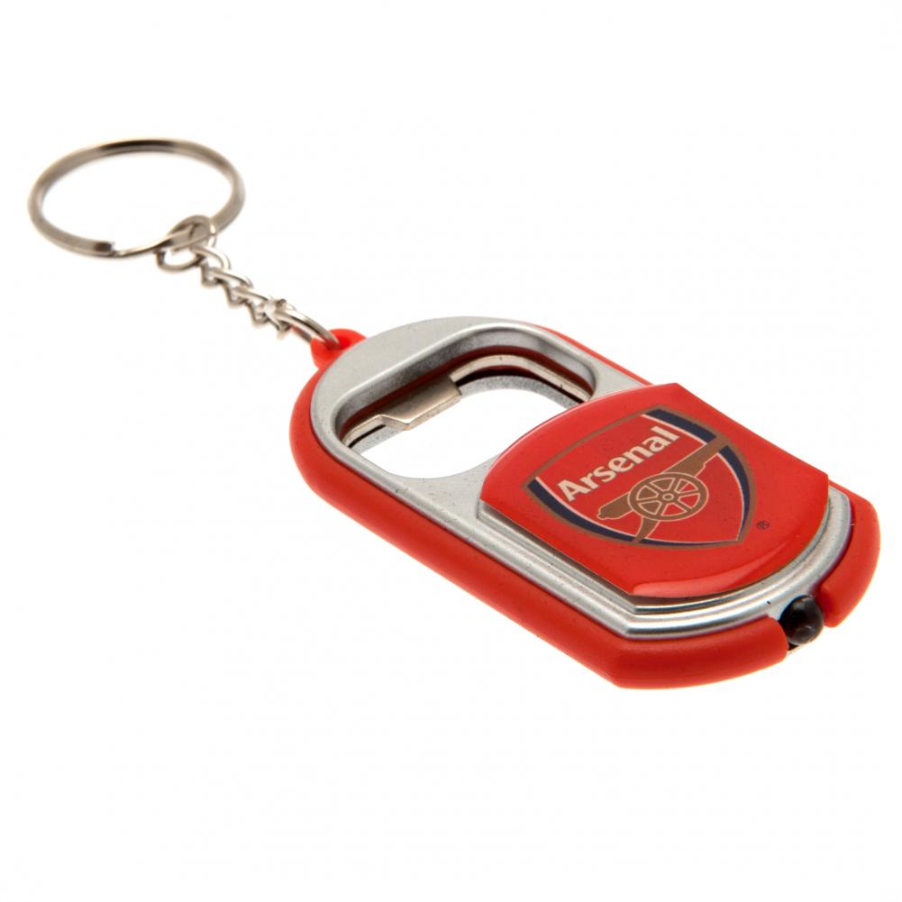 Arsenal Bottle Opener Keyring with Torch