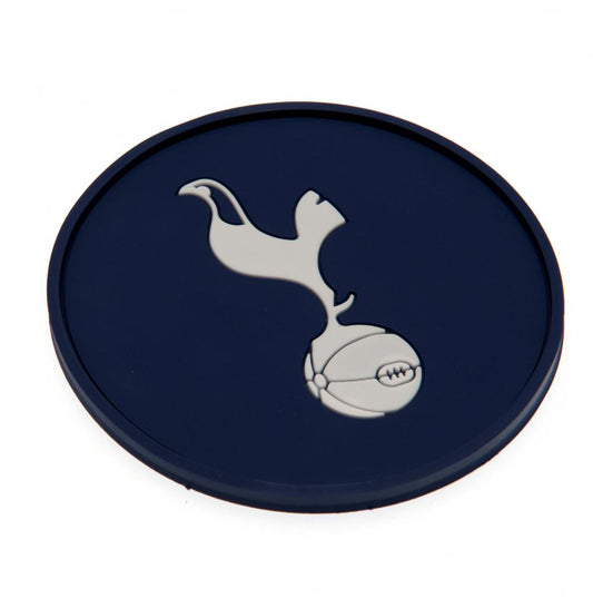 Navy blue circular Tottenham Hotspur silicone coaster