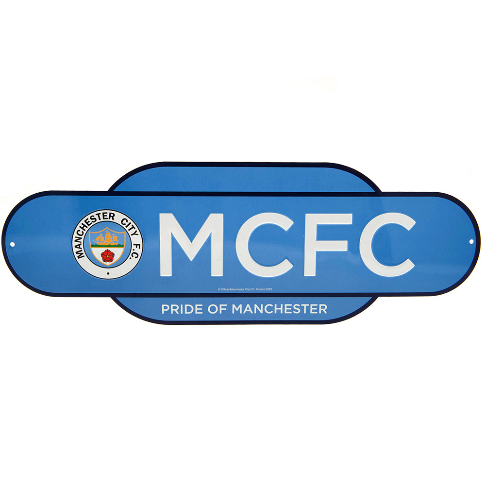 Manchester City Retro Colour Sign