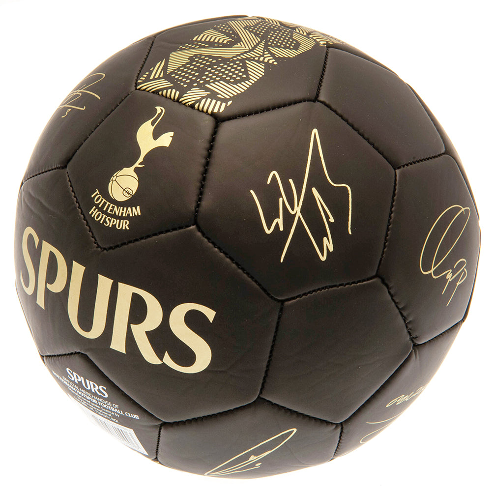 Tottenham Hotspur Gold Phantom Football with Signatures
