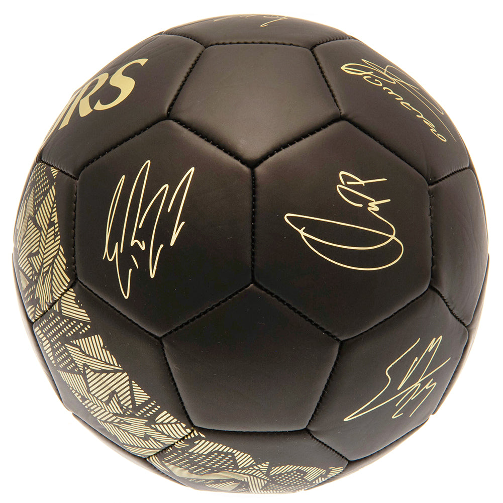 Tottenham Hotspur Gold Phantom Football with Signatures