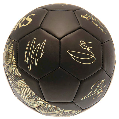 Tottenham Hotspur Gold Phantom Football with Signatures