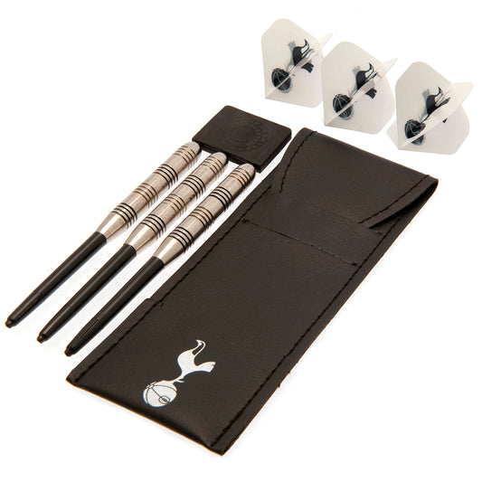 Set of Tottenham Hotspur darts with a black case featuring a logo on a white background