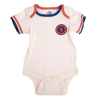 Chelsea FC Babygrow (2 Pack) White Kit