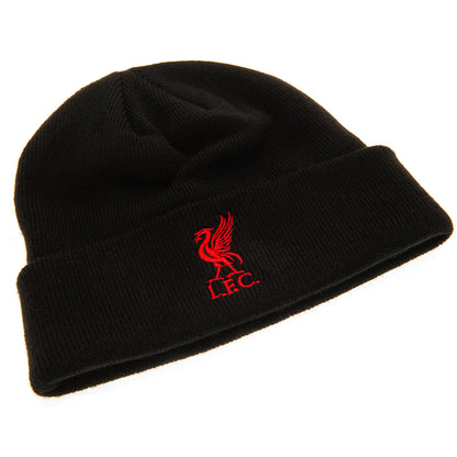 Liverpool FC Black Cuff Beanie Hat