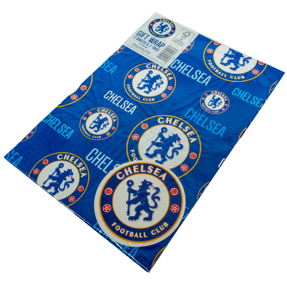 Chelsea FC Gift Wrapping Paper (Text)