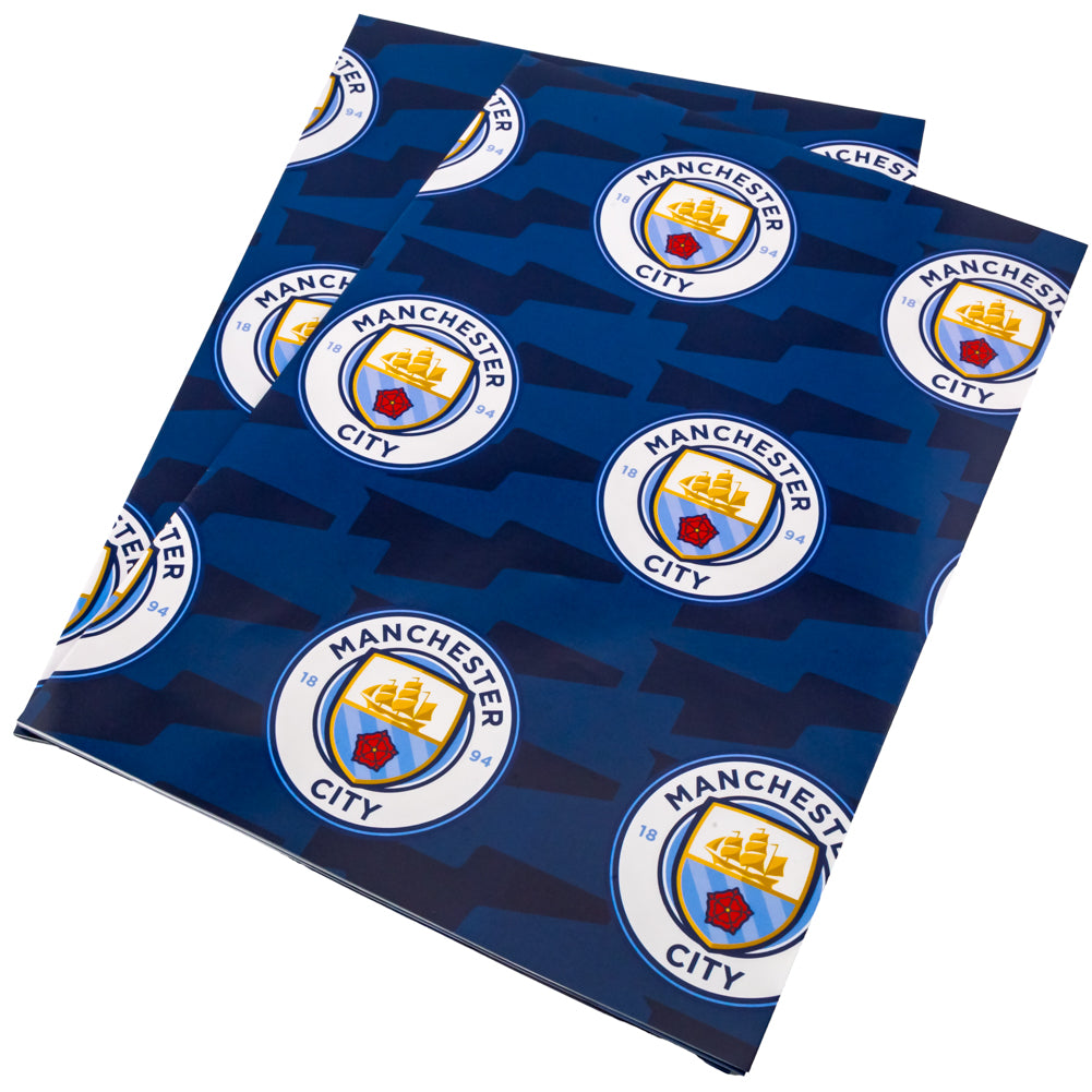 Manchester City Gift Wrapping Paper (Text)