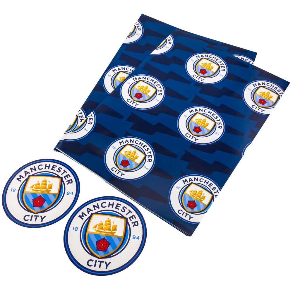 Manchester City Gift Wrapping Paper (Text)