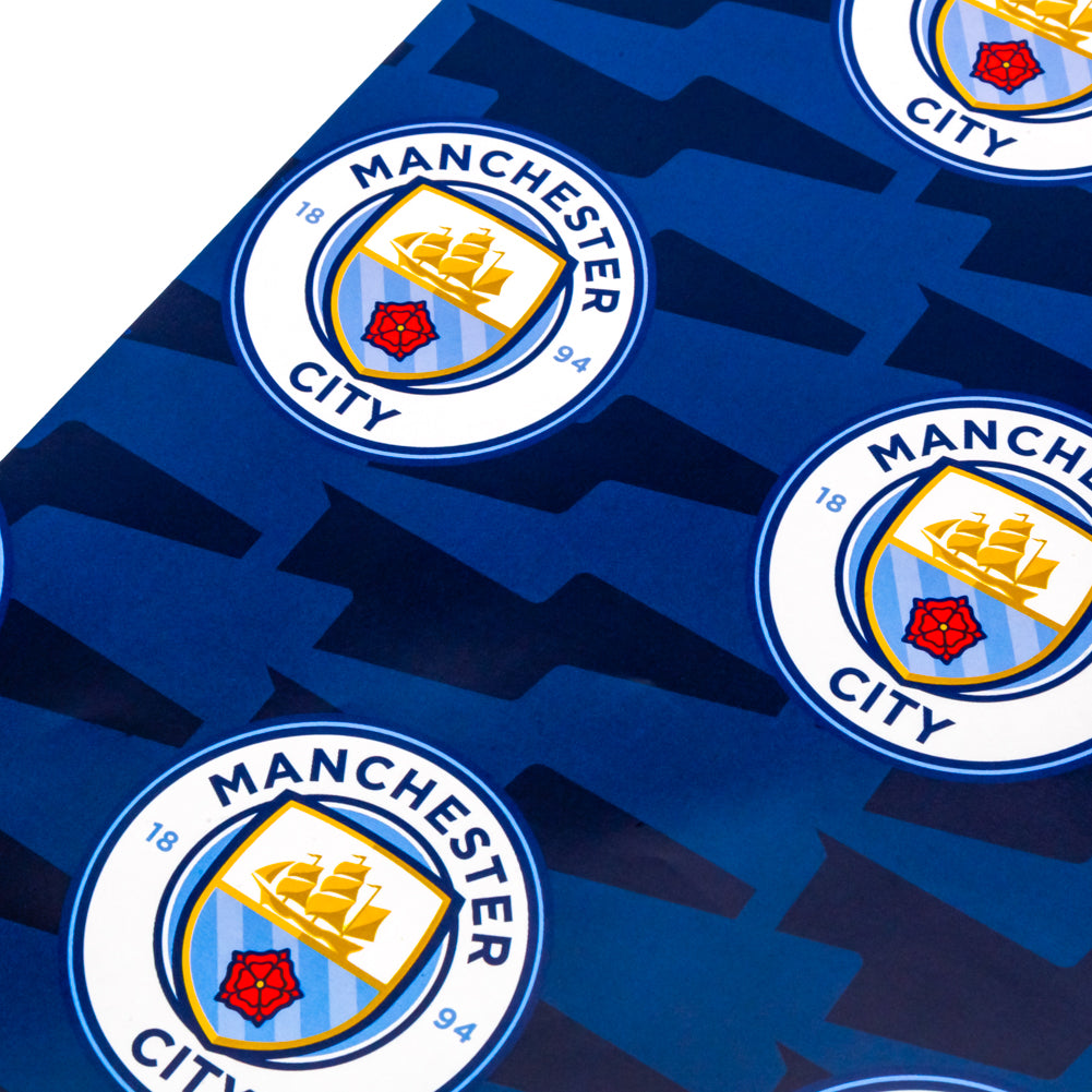 Manchester City Gift Wrapping Paper (Text)