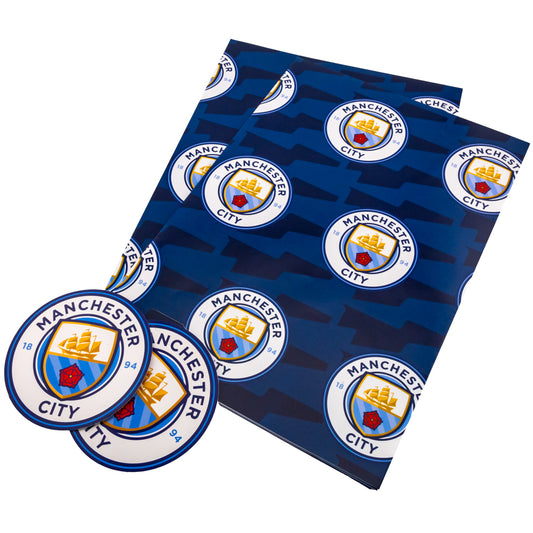 Manchester City Gift Wrapping Paper (Text)