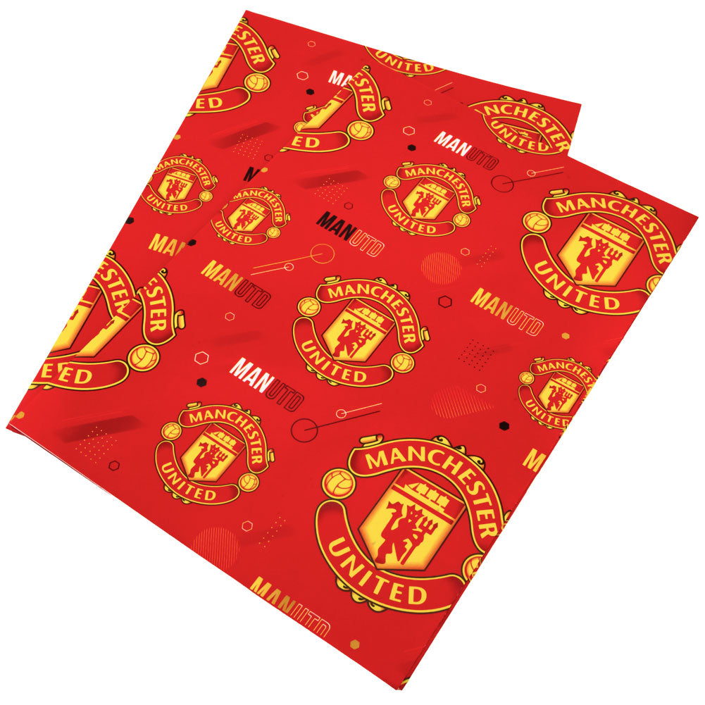 Manchester United Gift Wrapping Paper (Text)