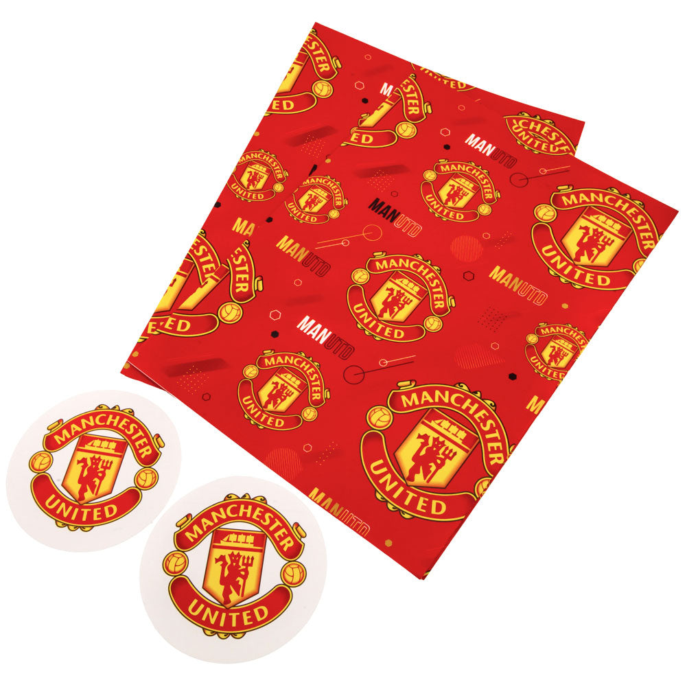 Manchester United Gift Wrapping Paper (Text)