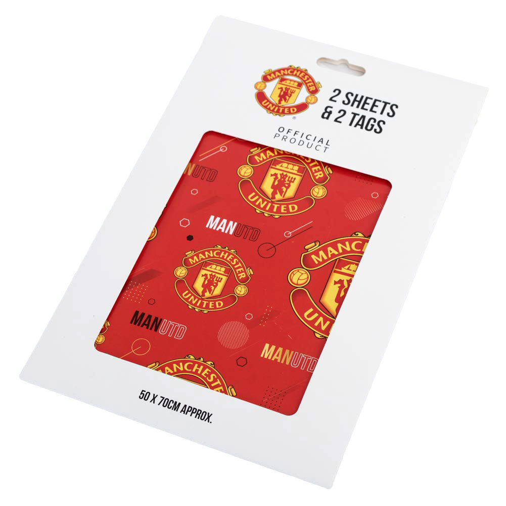Manchester United Gift Wrapping Paper (Text)