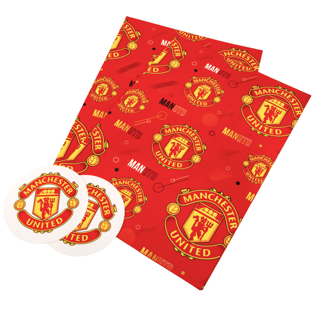 Manchester United Gift Wrapping Paper (Text)