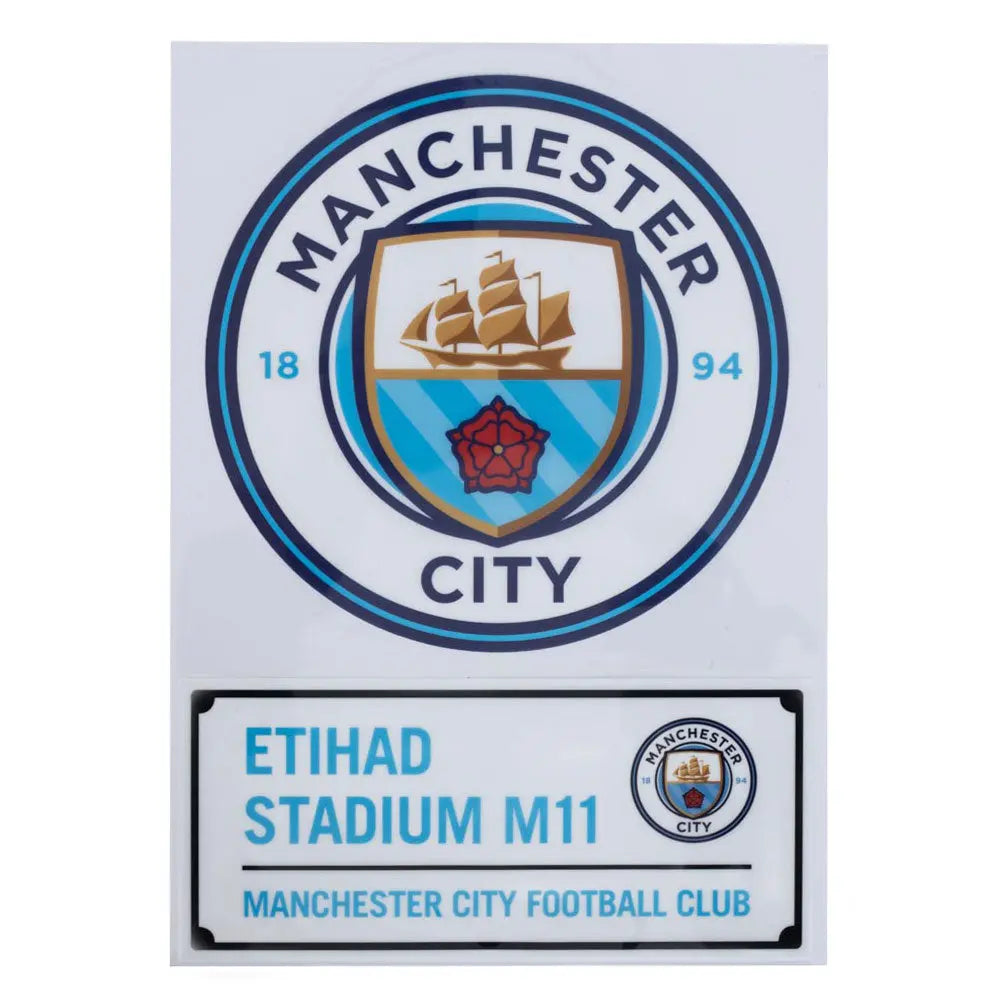 Manchester City A4 Car Sticker | Unusual Manchester City Merchandise ...