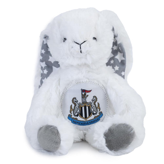 Plush toy with Newcastle United logo on a white background