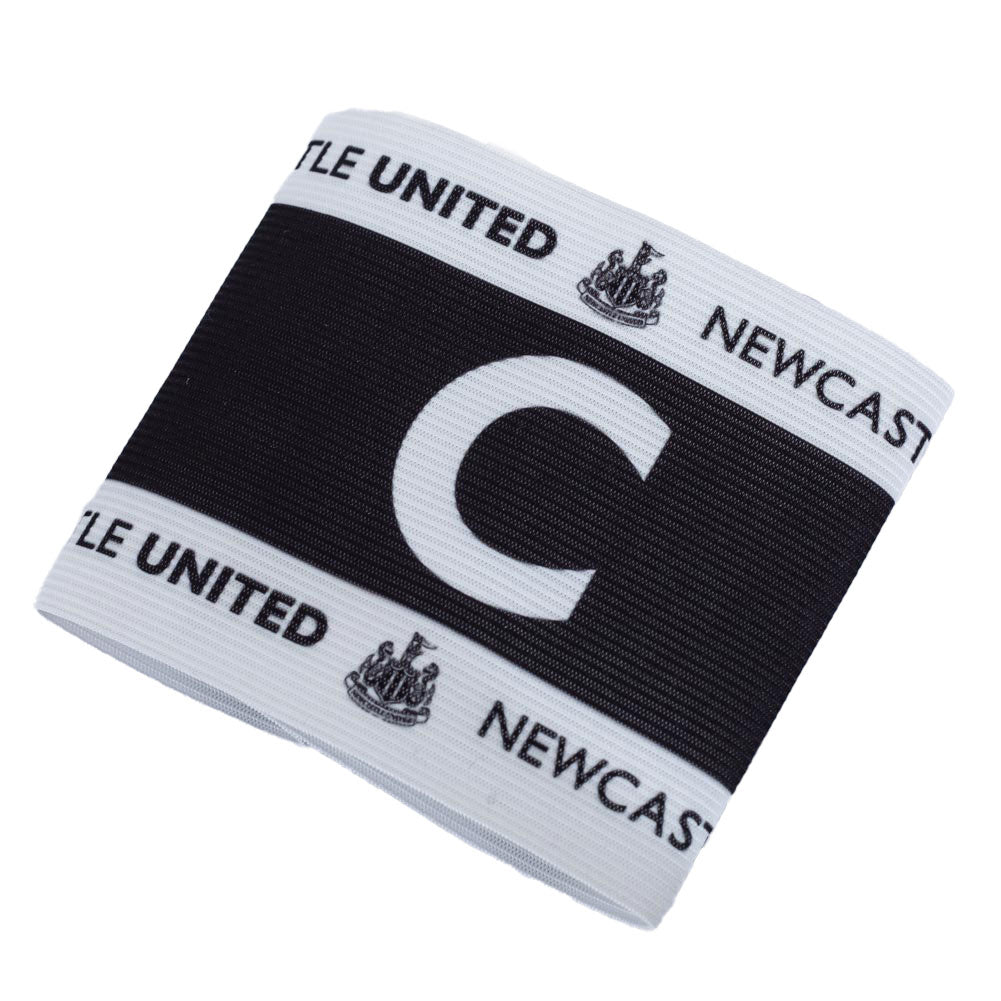 Captains armband with Newcastle United logo and text on a white background