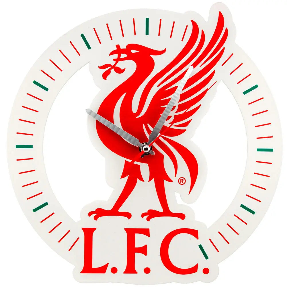 Wall clock with Liverpool Football Club logo featuring a red bird and 'L.F.C.' text.