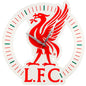 Wall clock with Liverpool Football Club logo featuring a red bird and 'L.F.C.' text.