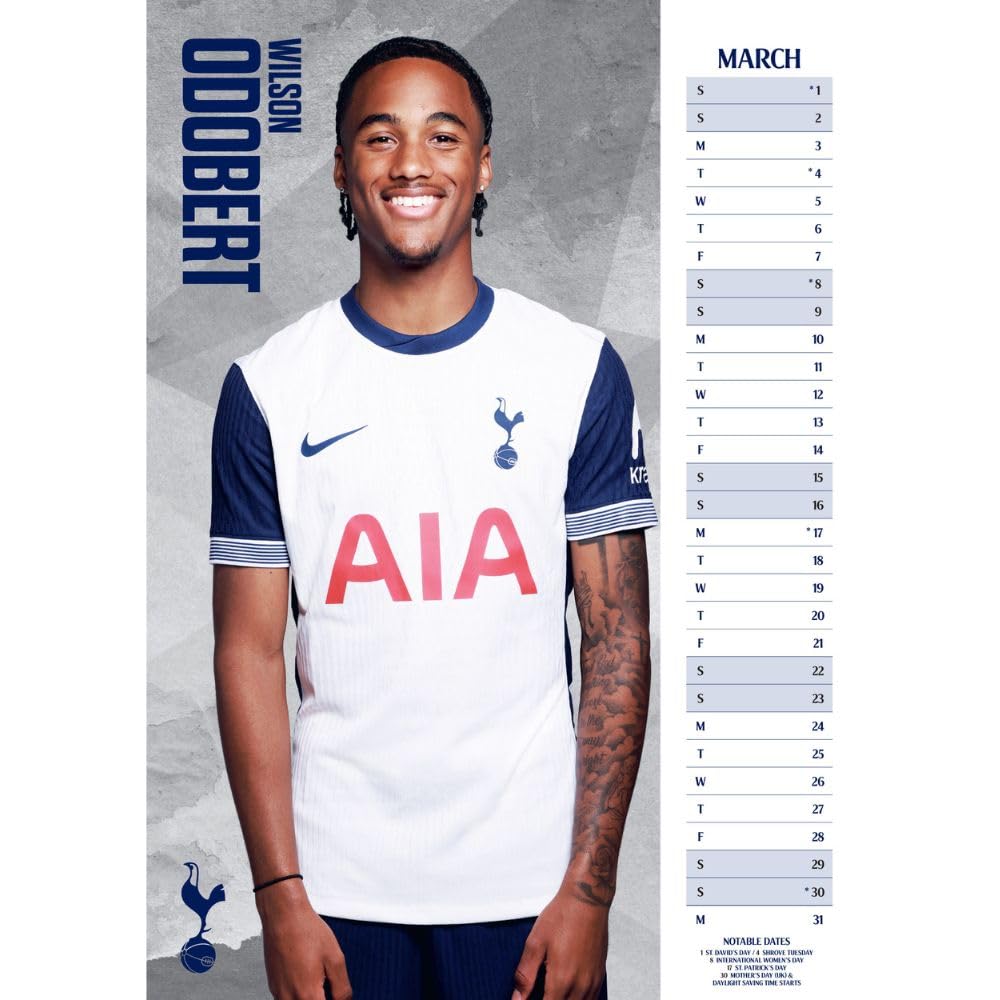 Tottenham Hotspur 2025 Calendar