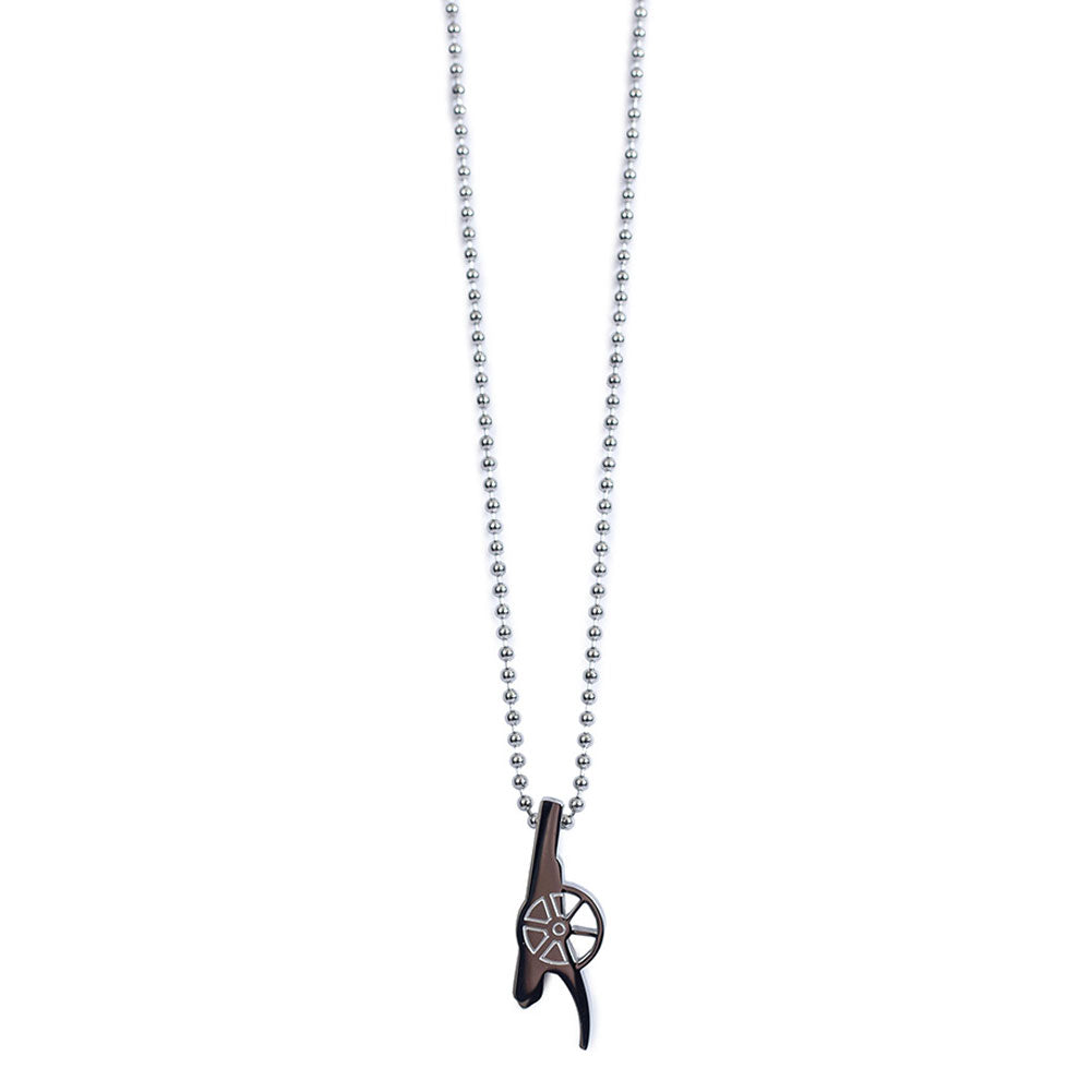 Arsenal Stainless Steel Cannon Pendant & Chain