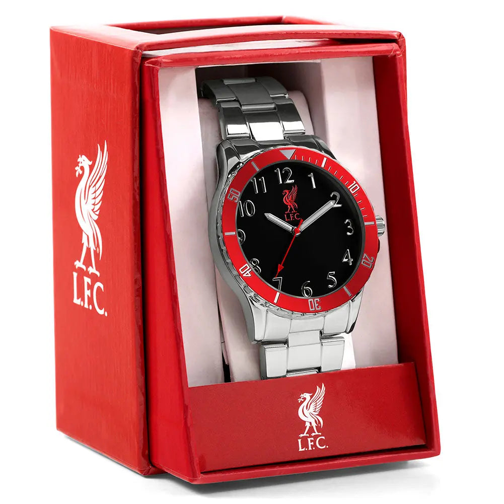 Liverpool FC Men's Red & Silver Bracelet Watch Football Gifts Online