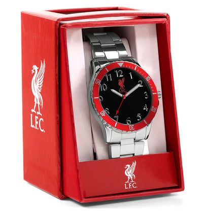 Liverpool FC Men's Red & Silver Bracelet Watch Football Gifts Online