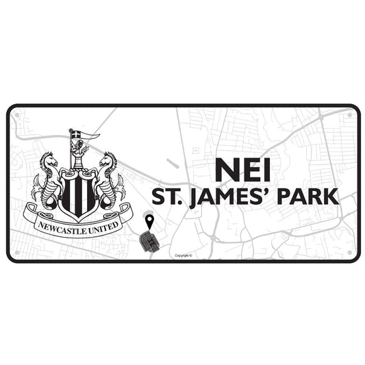Newcastle United Street Map Sign
