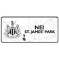 Newcastle United Street Map Sign