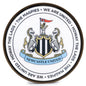 Newcastle United logo with text and emblem on a white background