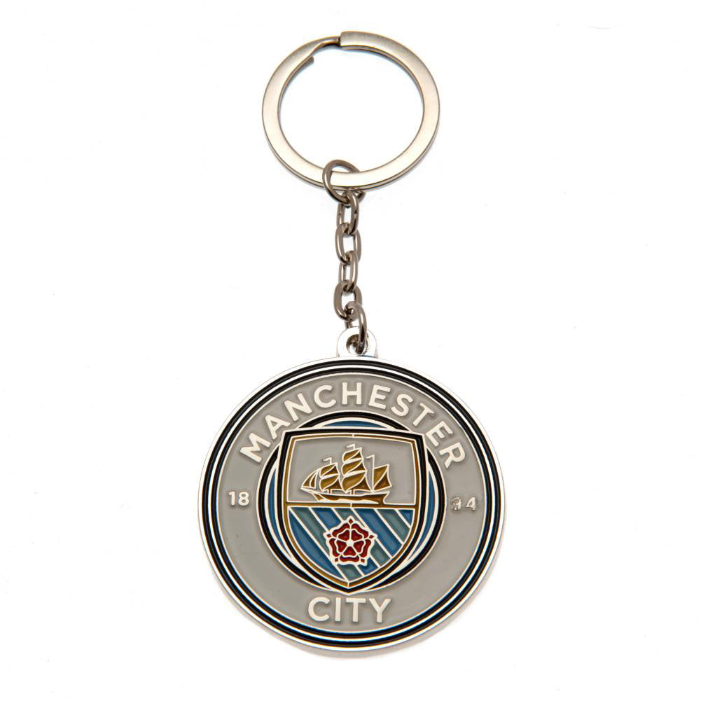 Manchester City Keyring & Badge Set