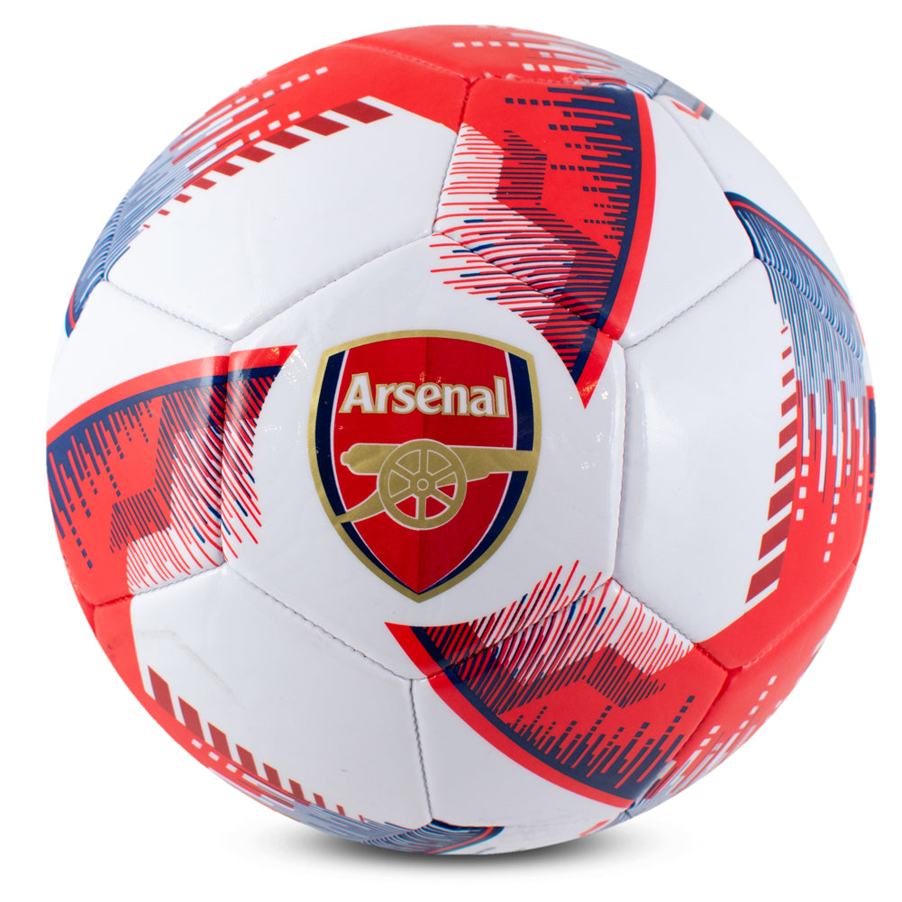 Soccer ball with Arsenal logo on a white background