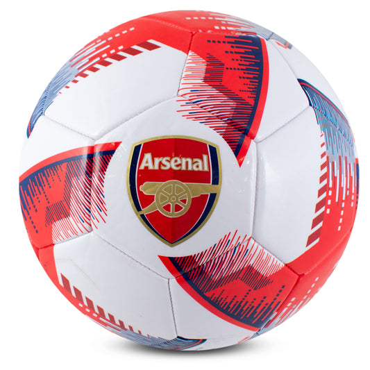 Soccer ball with Arsenal logo on a white background