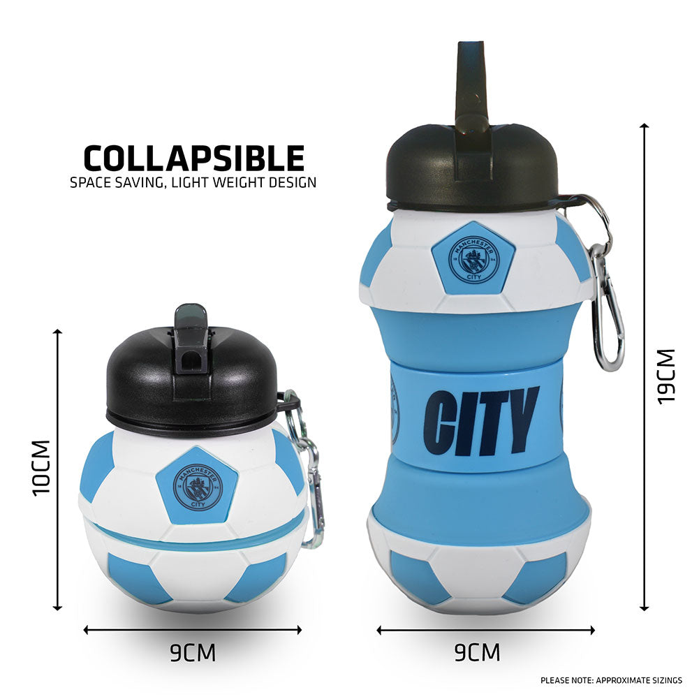 Manchester City Collapsible Football Drinks Bottle
